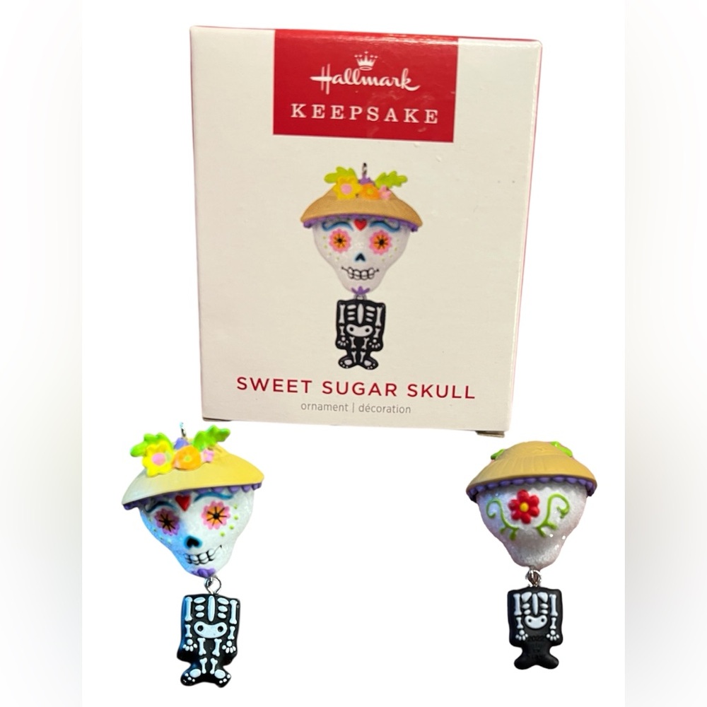 Hallmark Keepsake Sweet Sugar Skull Ornament 2022 Artist Sharon Visker EUC